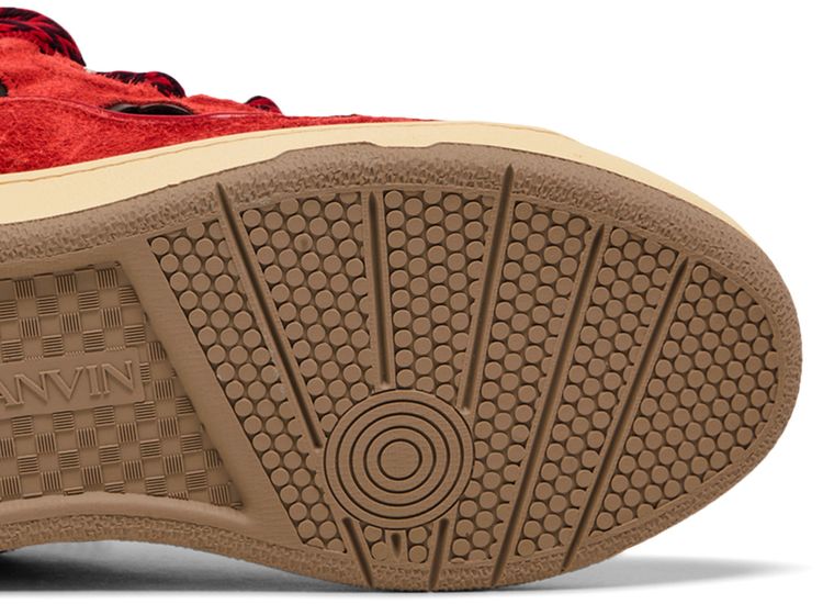 Lanvin Curb Sneakers Poppy Red Black