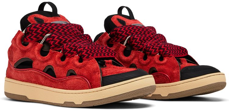 Lanvin Curb Sneakers Poppy Red Black