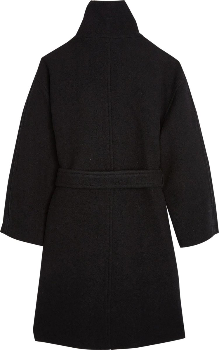 Acne Studios Double Breasted Belted Wool Coat Black