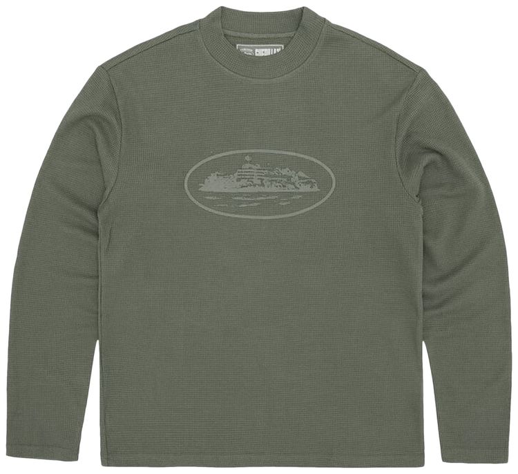 Corteiz Alcatraz Waffle Long Sleeve Tonal Khaki