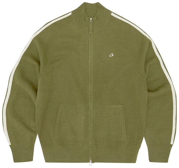 Corteiz VVS Knit Zip Olive