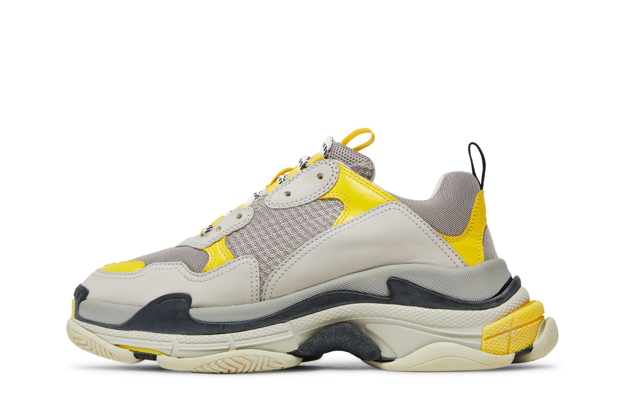 Size 10.0 Balenciaga Triple S Sneaker Yellow Grey 2019