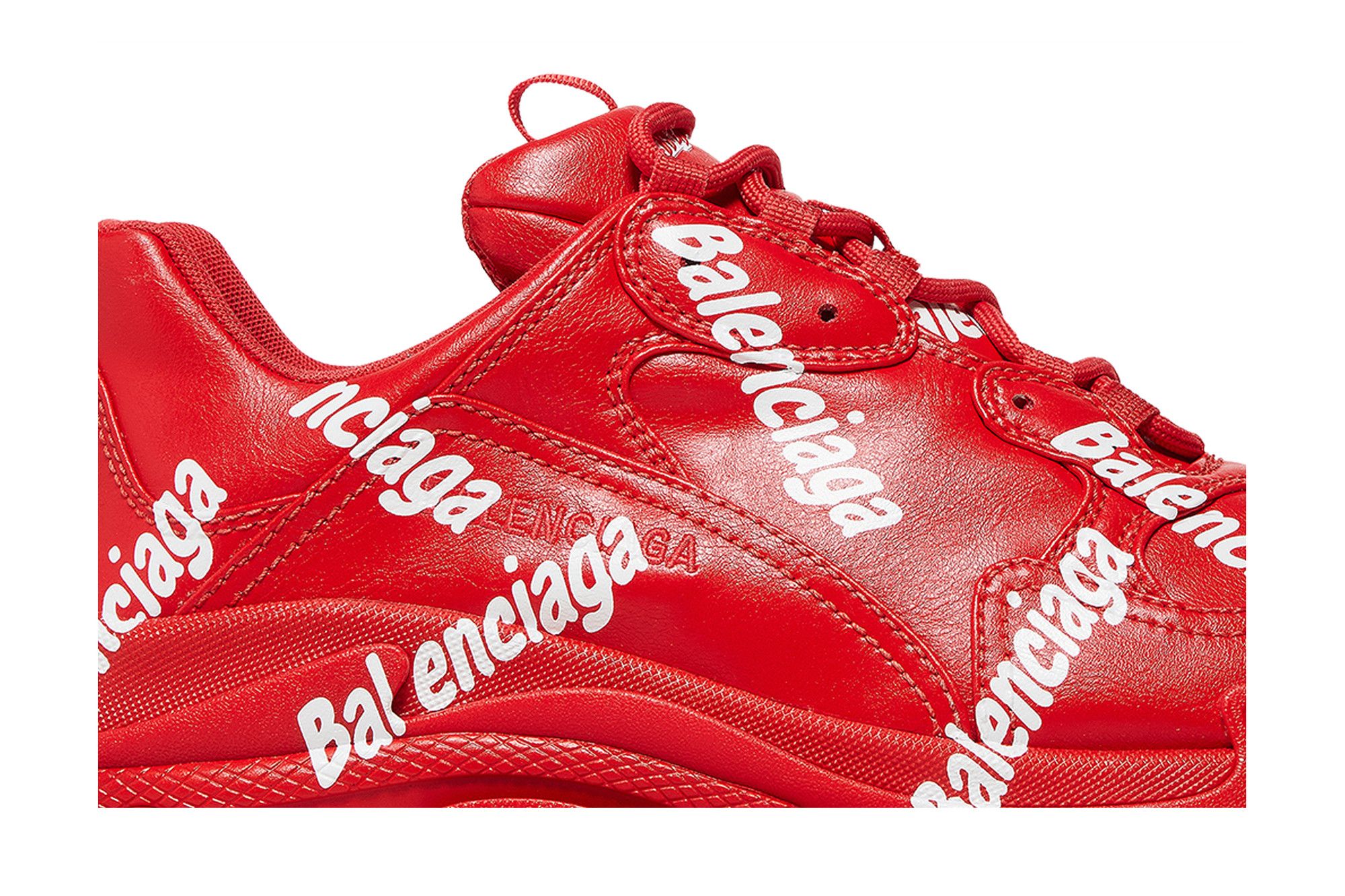 Buy Balenciaga Triple S Sneaker 'Allover Logo - Tomato Red