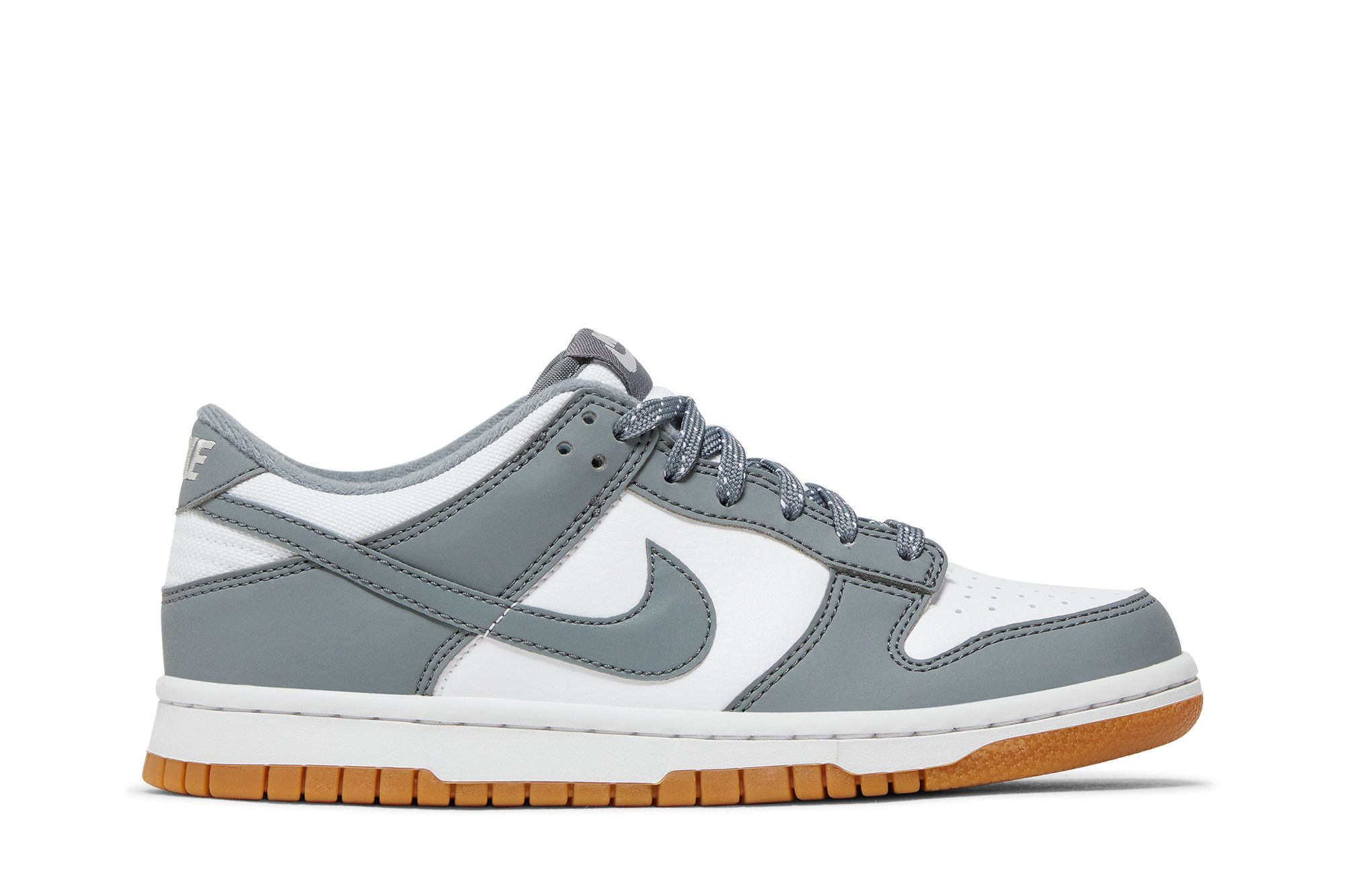 Size 4.0 Dunk Low GS Reflective Grey