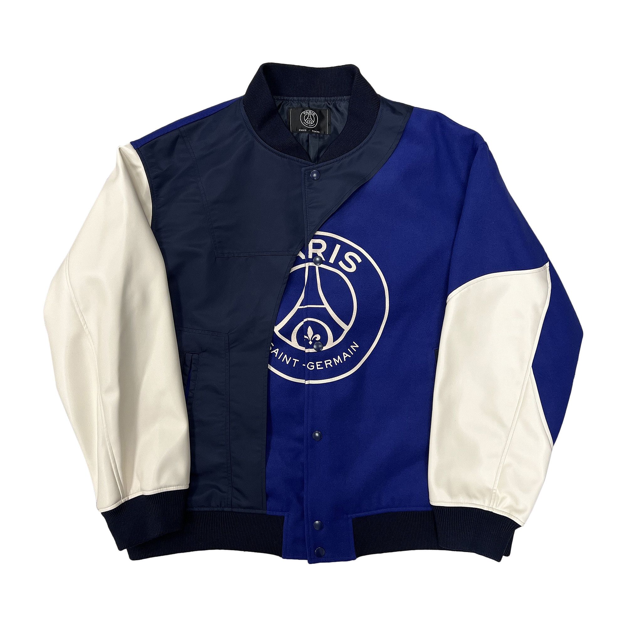 Buy Paris Saint Germain x POGGYTHEMAN PLJ Layered Varsity Jacket
