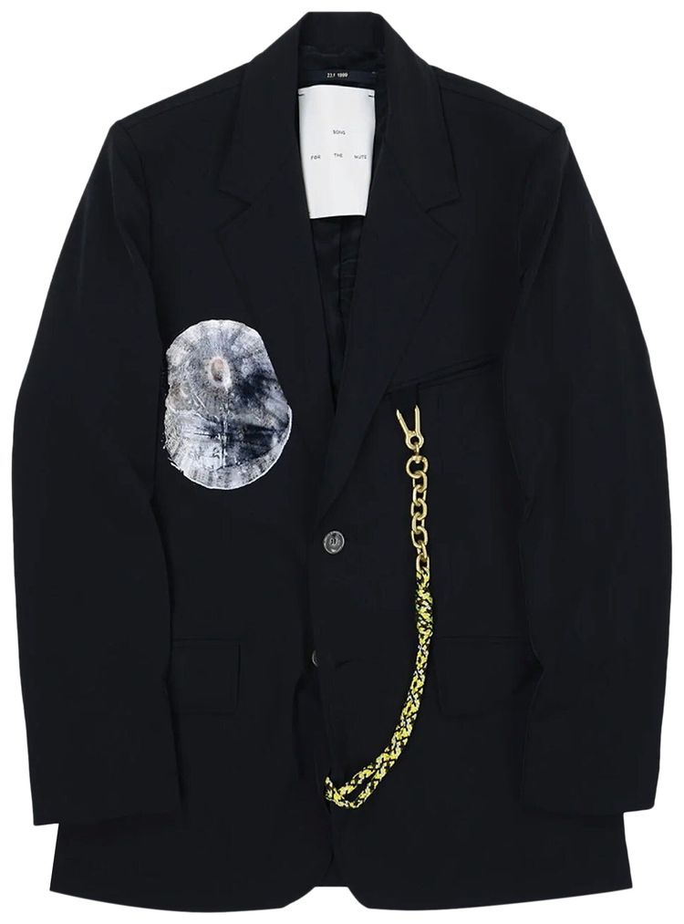 Song for the Mute Limpet Shell Oversized Blazer Black