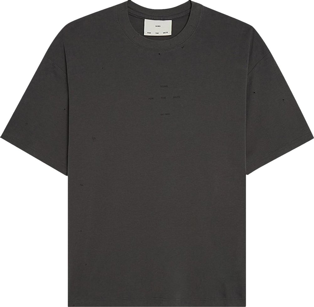 Buy Song for the Mute Logo Oversized Tee 'Washed Black' - 231 MTS018P2 ...