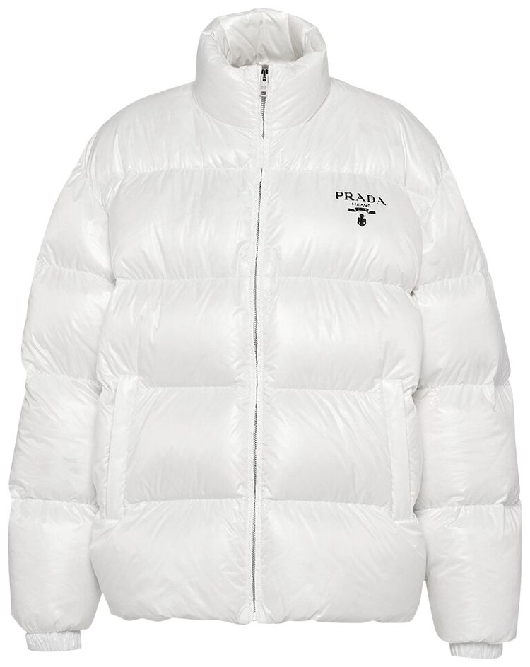 Prada Re-Nylon Hooded Down Jacket 'White'