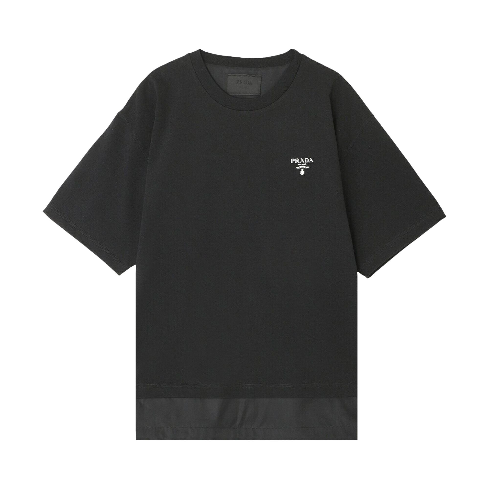 トップス PRADA Nylon T-shirt Prada Re-Nylon and Jersey T-Shirt | Saks Fifth Avenue
