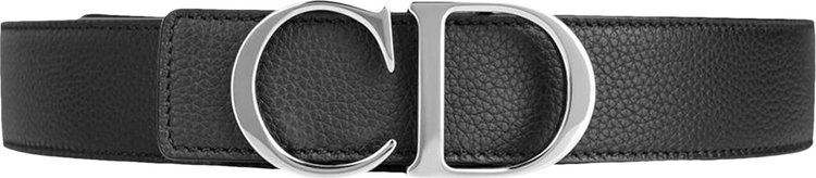 Dior Plaque Reversible Belt 'Black/Silver'