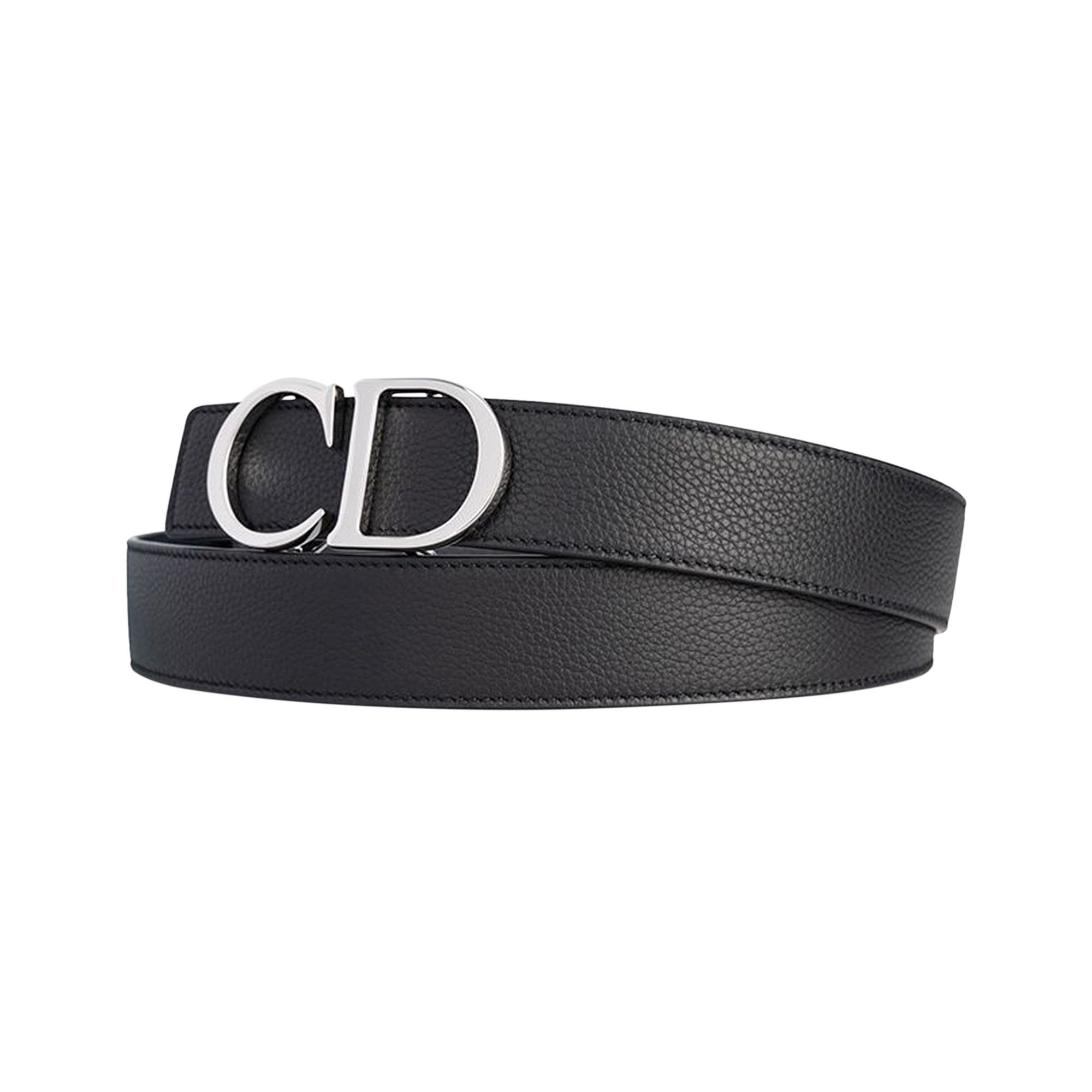 Buy Dior Plaque Reversible Belt 'Black/Silver' - 4353PLTAM H16Q | GOAT