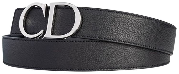 Dior Plaque Reversible Belt BlackSilver