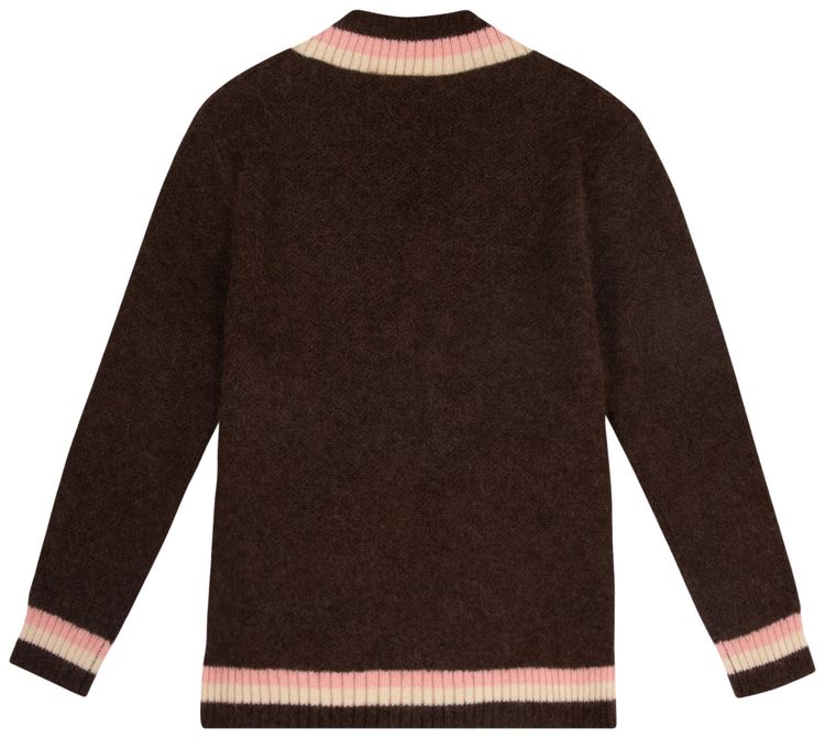 GOLF WANG Mohair Cricket Sweater Brown