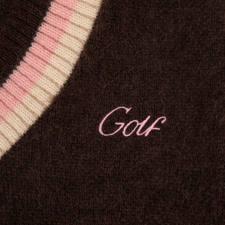 GOLF WANG Mohair Cricket Sweater Brown