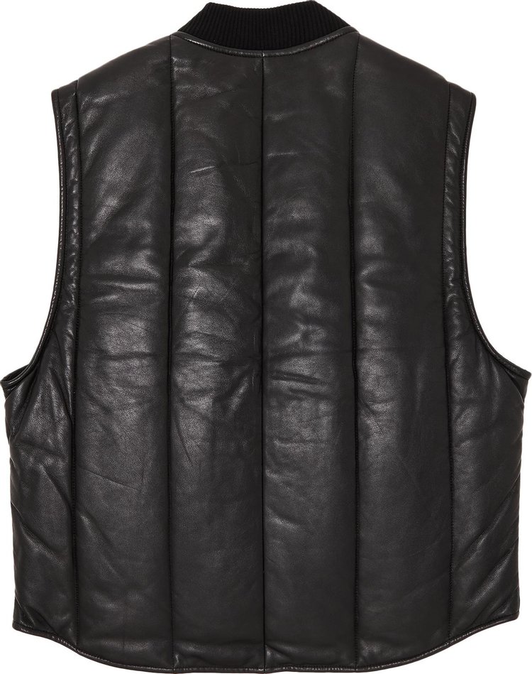 Supreme x Dickies Leather Work Vest Black