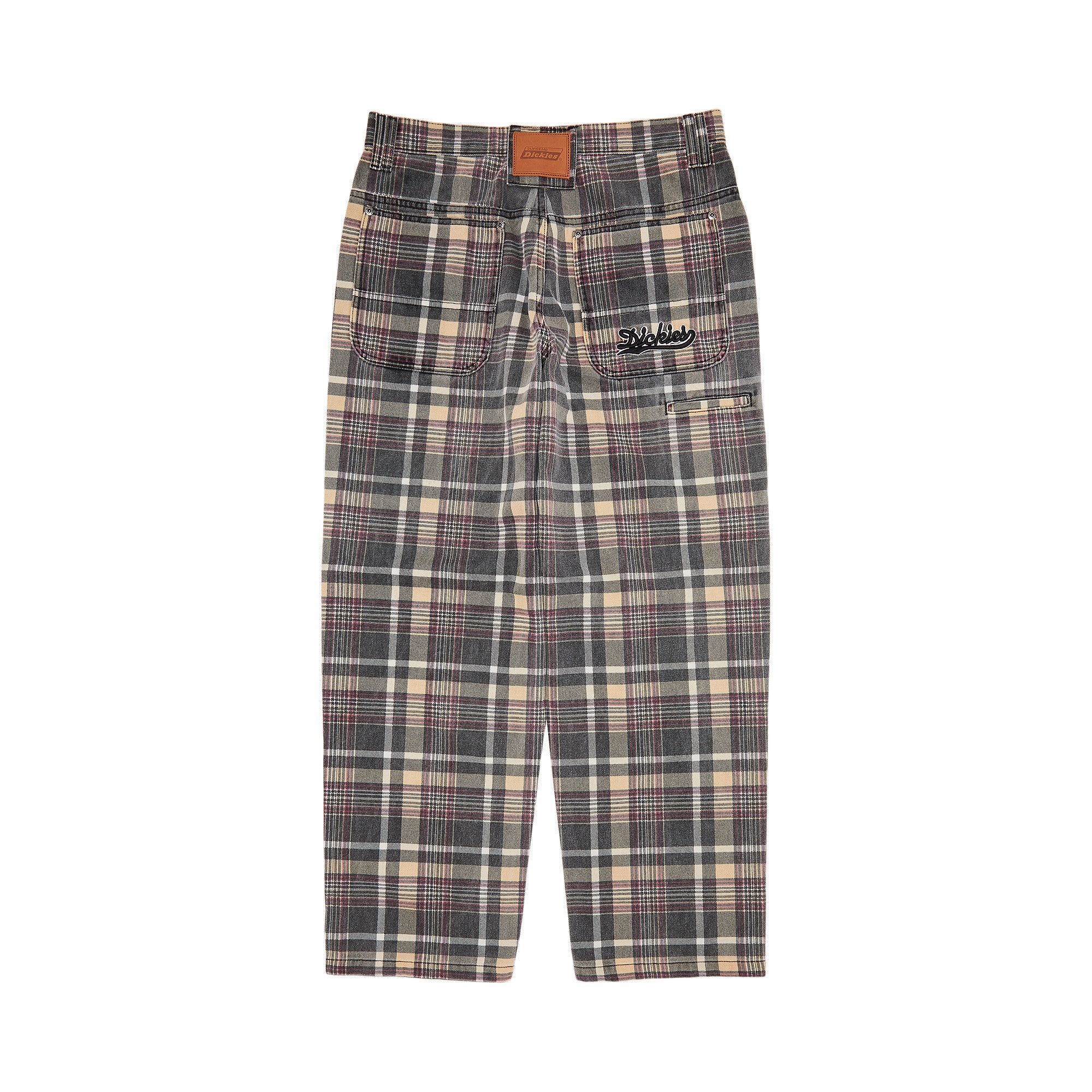 Buy Supreme x Dickies Double Knee Baggy Jean 'Black Plaid Buy Supreme x Dickies Double Knee Baggy Jean 'Black Plaid