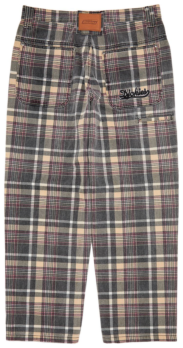 Supreme x Dickies Double Knee Baggy Jean Black Plaid
