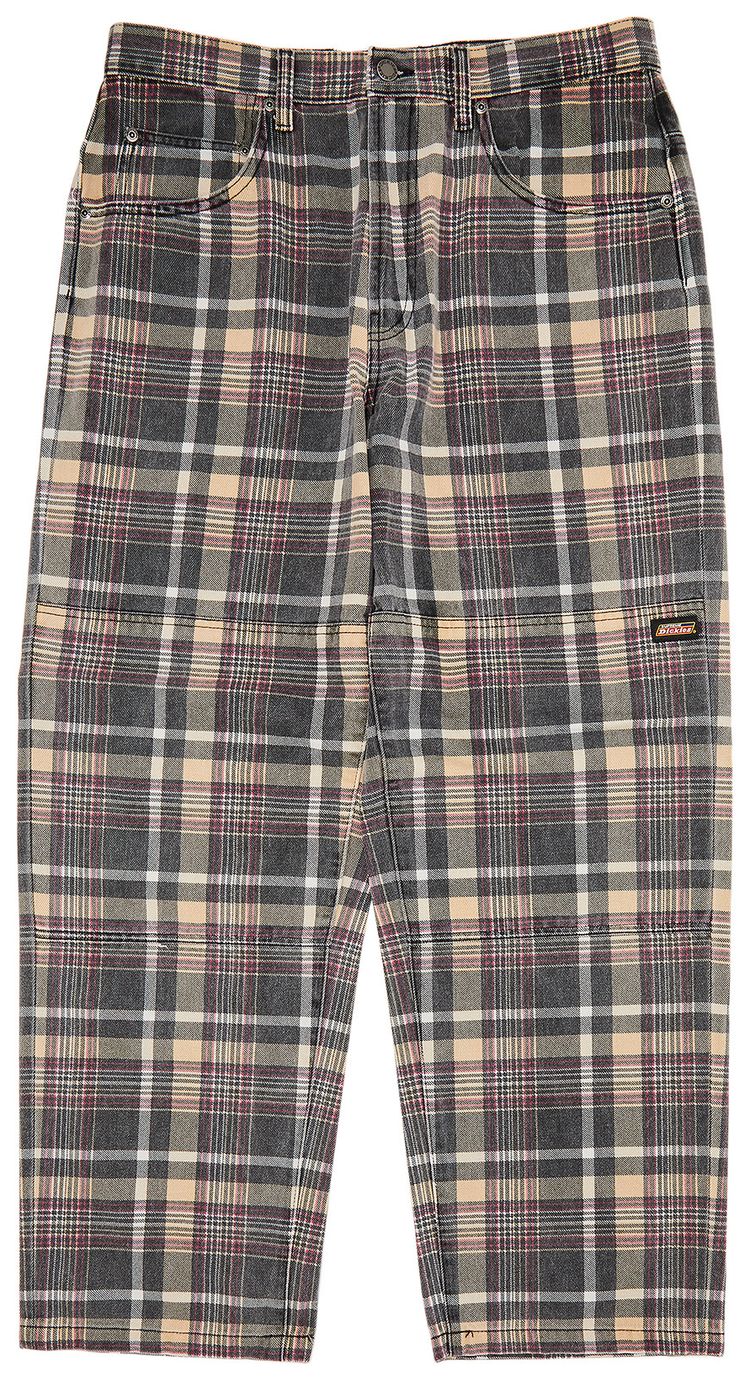Supreme x Dickies Double Knee Baggy Jean Black Plaid