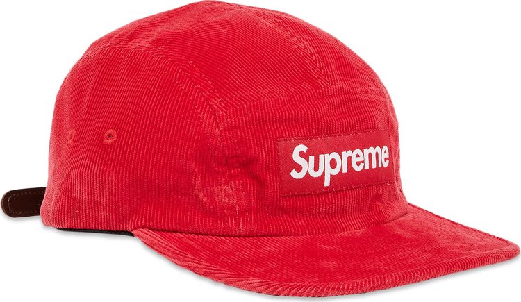 Supreme Corduroy Camp Cap Red