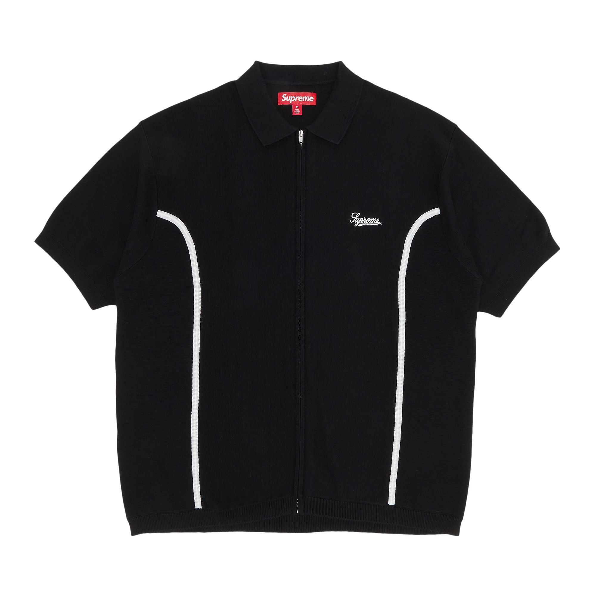 Supreme Croc Velour Zip Polo ポロシャツ Supreme LACOSTE Velour Polo Black Men's - SS18 - US