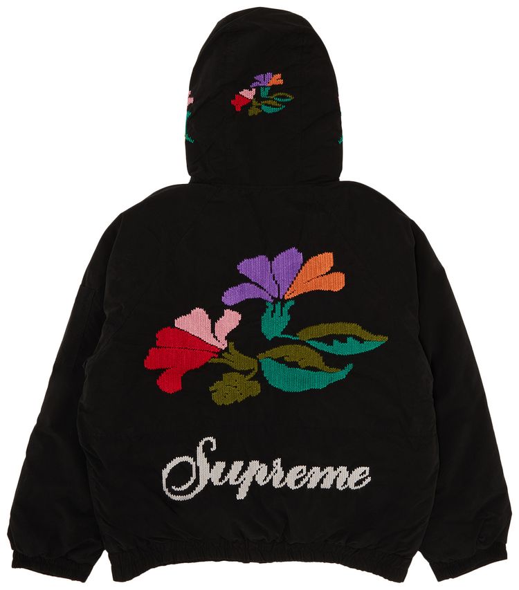 Supreme Needlepoint Hooded Jacket Black