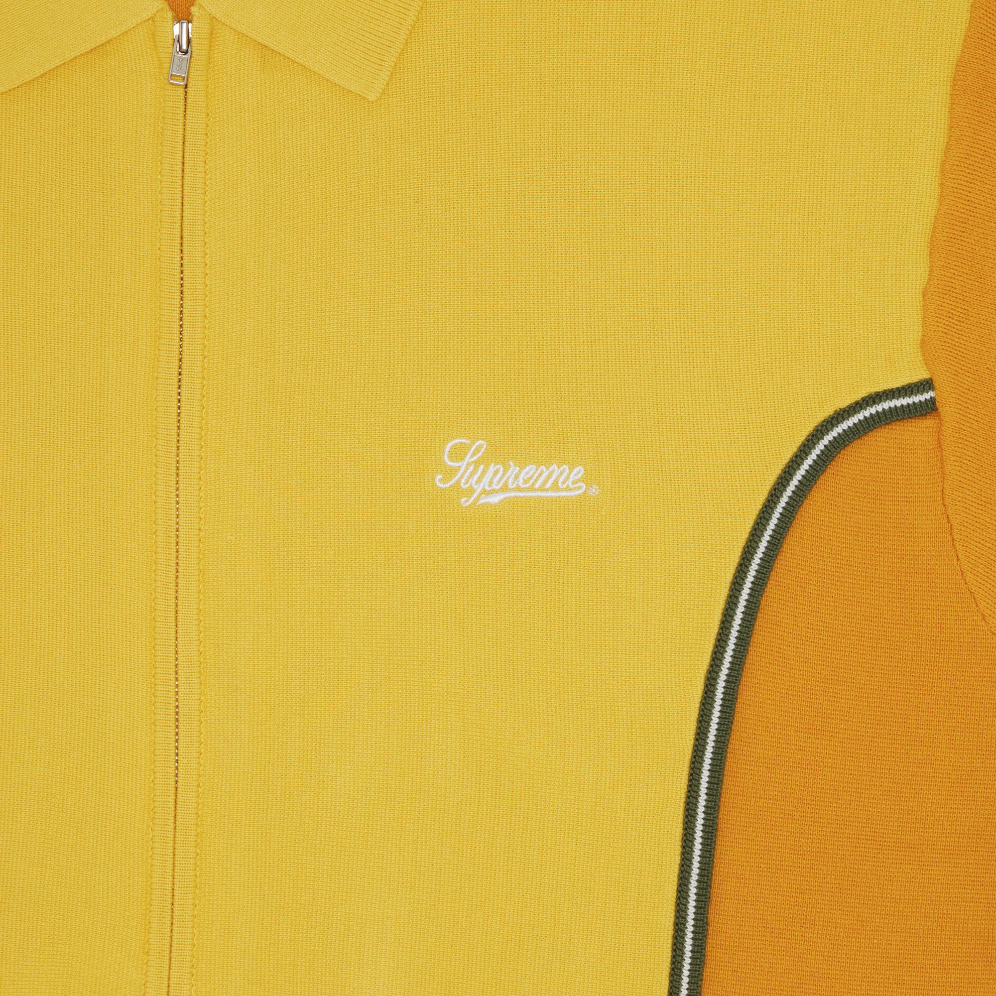 Buy Supreme Piping Zip Up Polo 'Mustard' - FW23KN92 MUSTARD