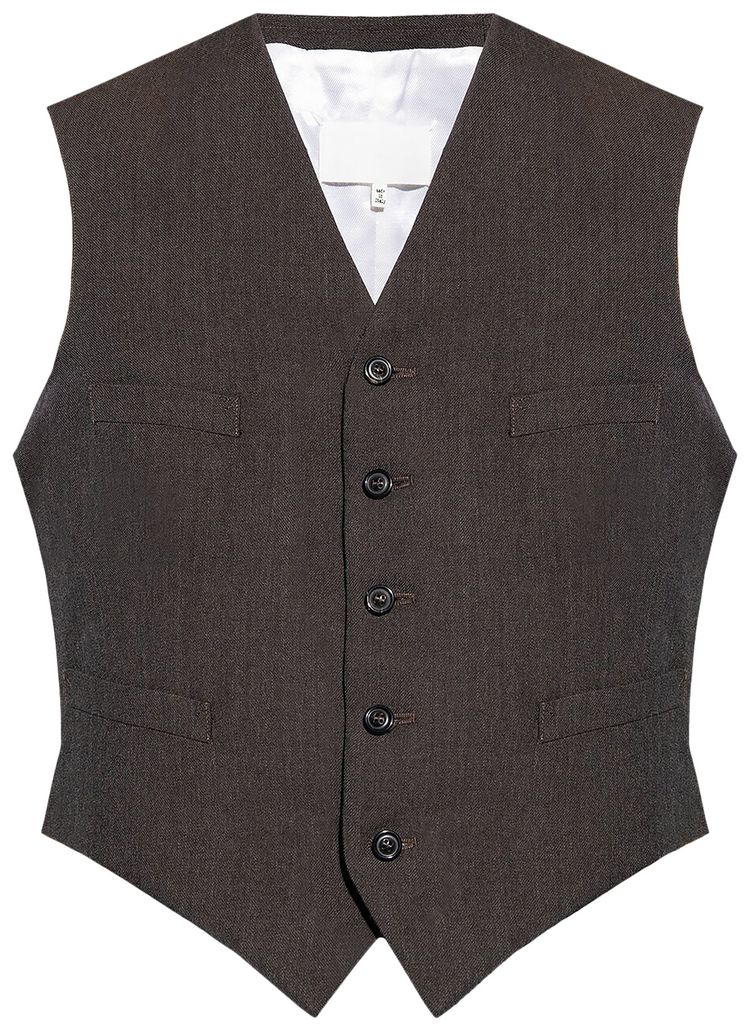 Maison Margiela Wool Gilet Brown