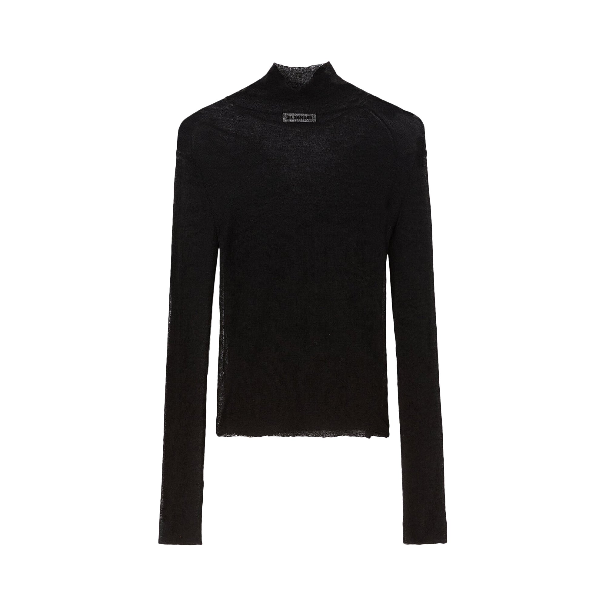 Buy Jil Sander High Neck Long-Sleeve Knitted Jumper 'Black 