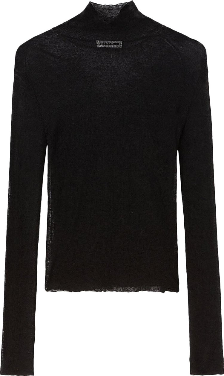 Jil Sander High Neck Long-Sleeve Knitted Jumper 'Black'