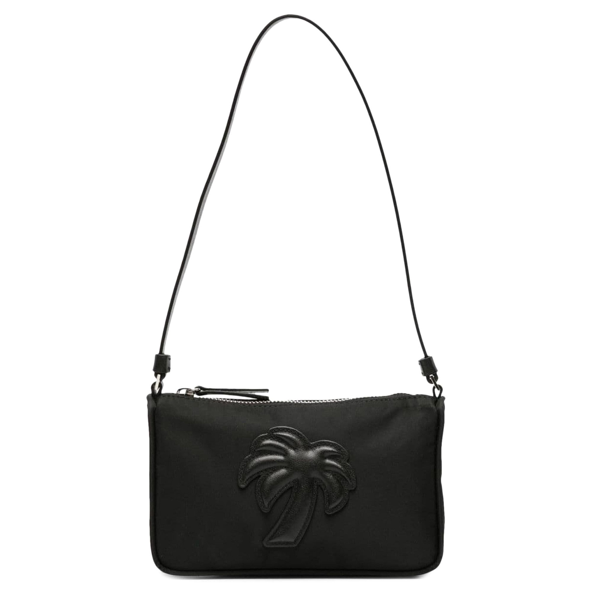 Buy Palm Angels Nylon Palm Shoulder Bag 'Black/Black