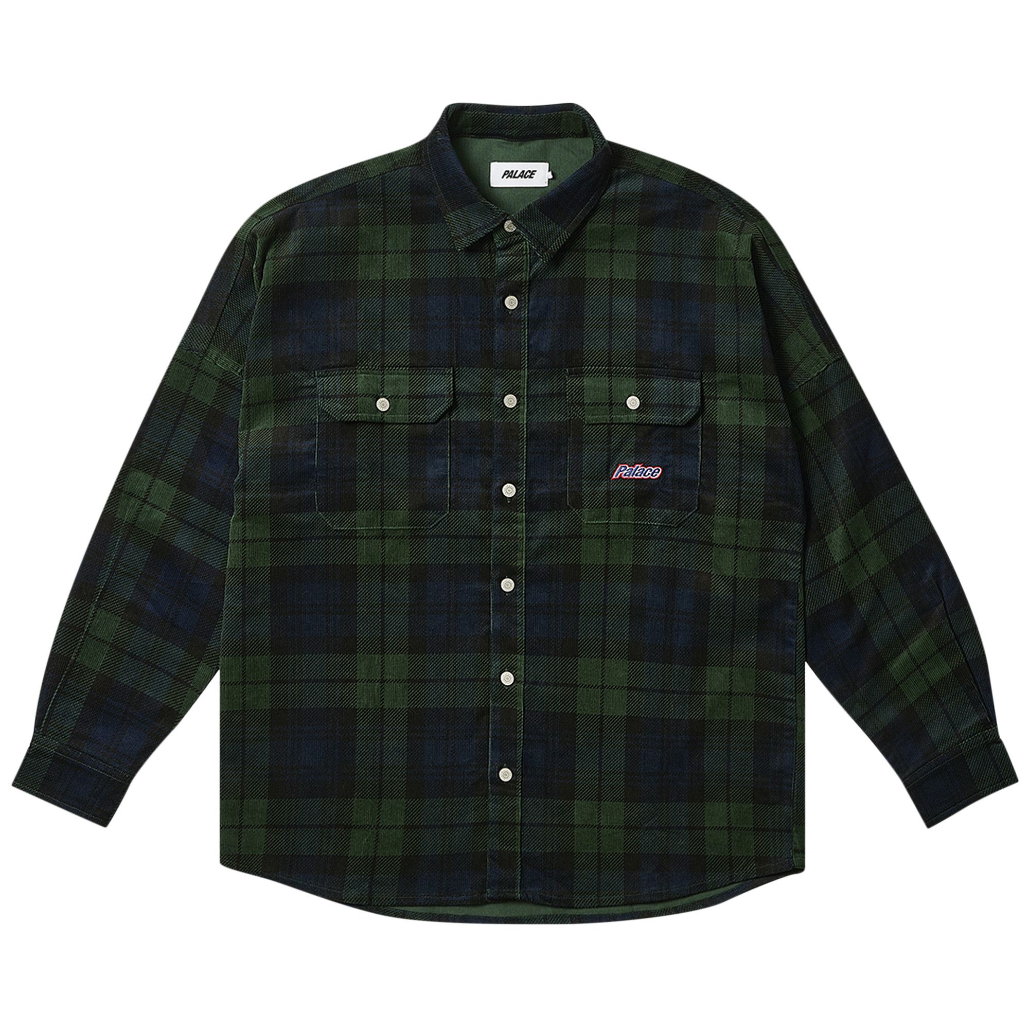 Buy Palace Drop Shoulder Cord Shirt 'Tartan' - P25SHT043 | GOAT