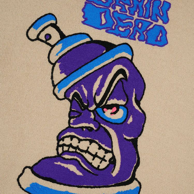 Brain Dead Spray Can Sweater Natural