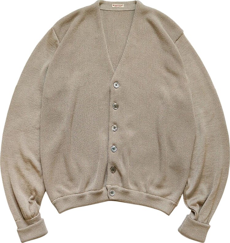 Kapital Elbow Coneybowy Short Cardigan Beige