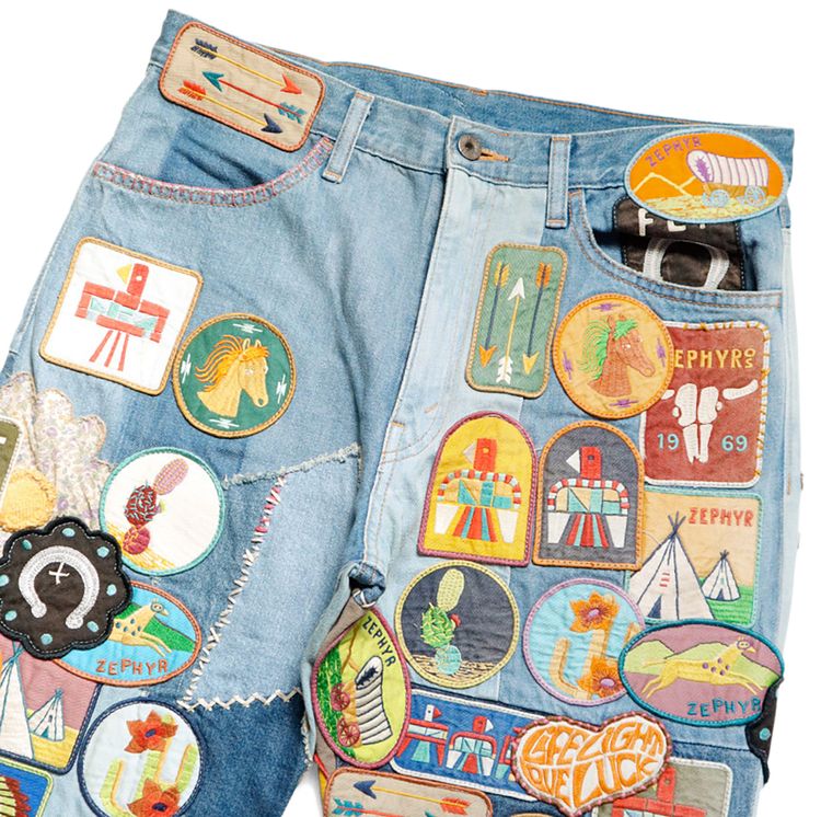 Kapital Denim Flare Pants Indigo Processing