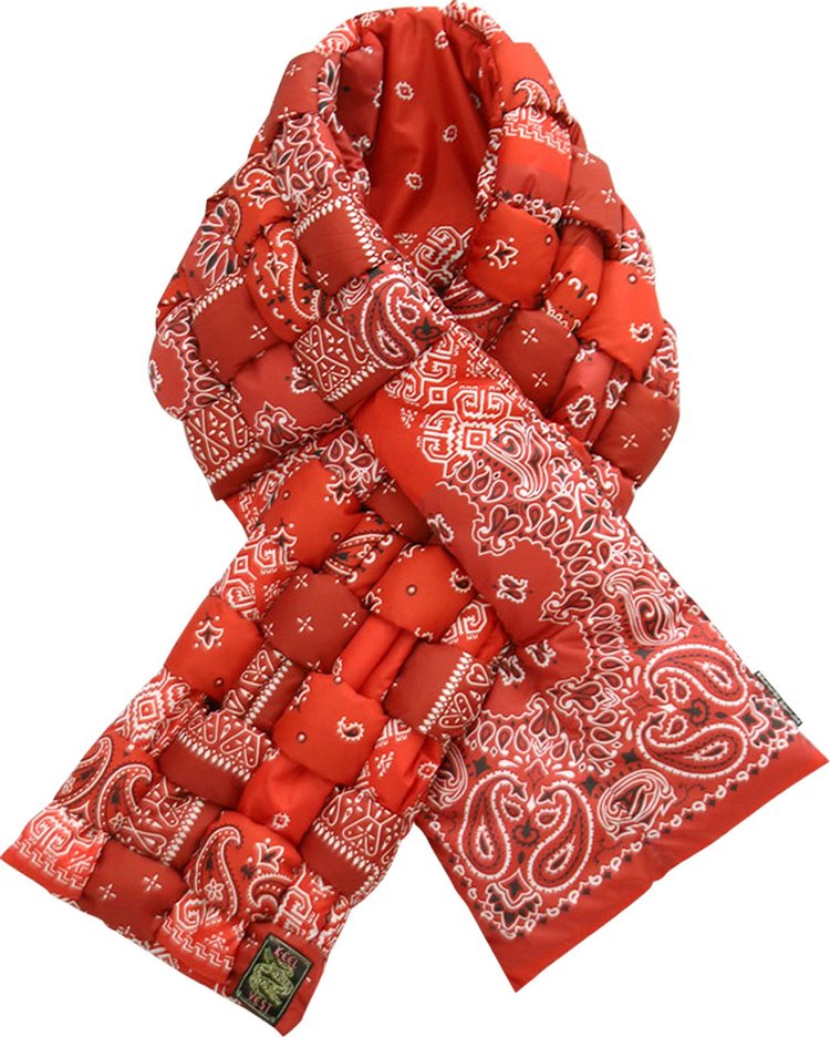 Kapital Bandana Print Nylon Keel Weaving Scarf 'Red'