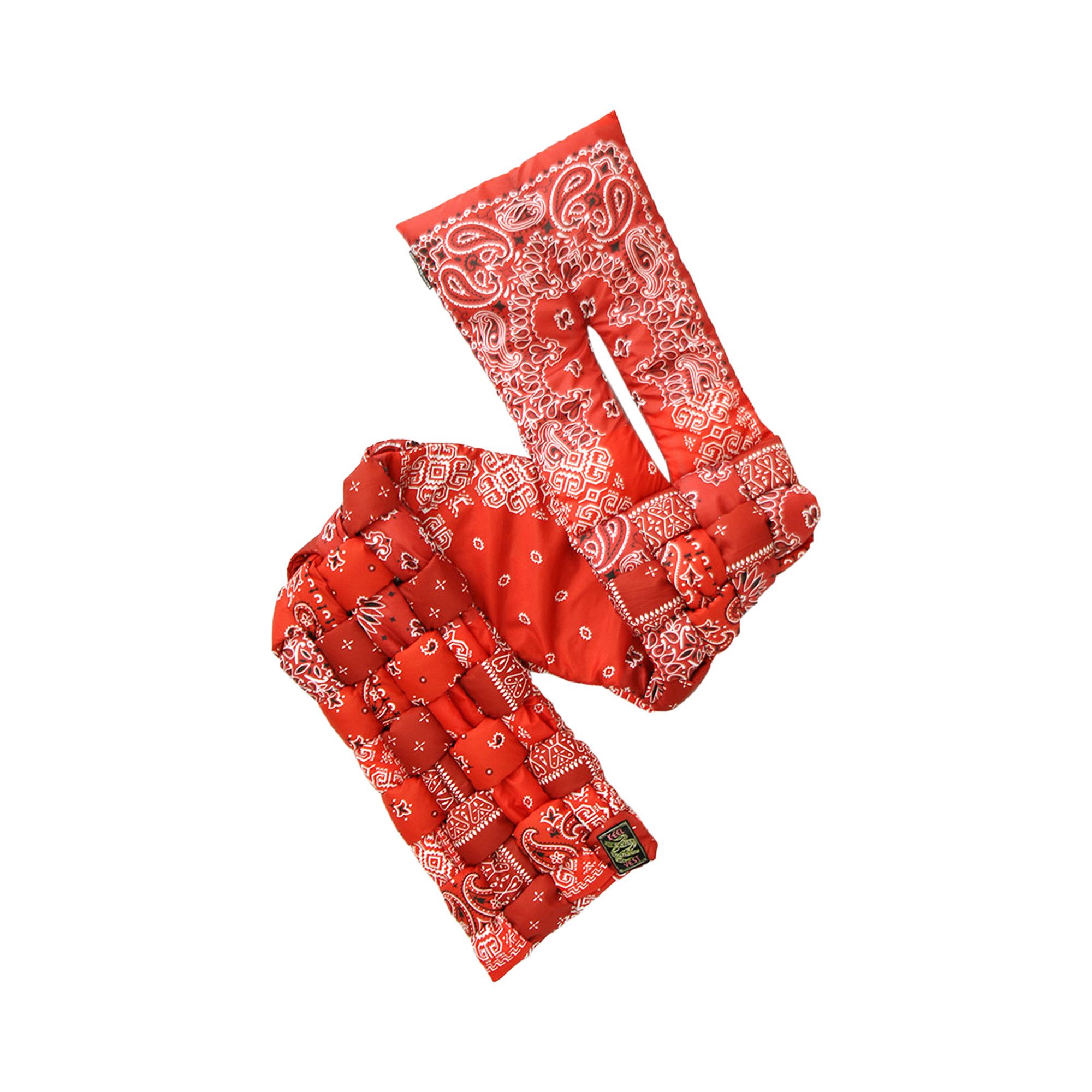Buy Kapital Bandana Print Nylon Keel Weaving Scarf 'Red