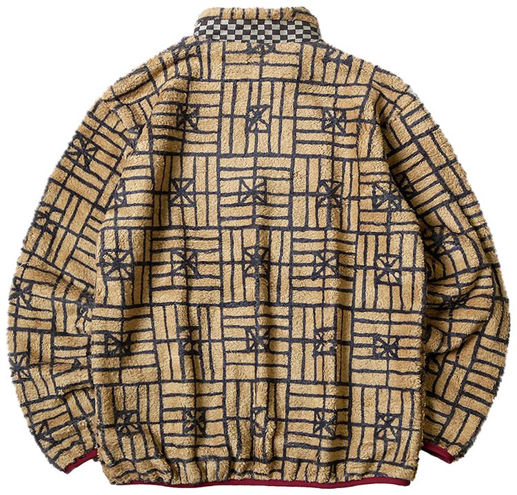 Kapital Folk Domino Fleece Zip Blouson Beige