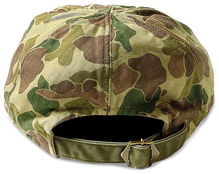 Kapital Hunter Camo Herringbone Military Cap Khaki