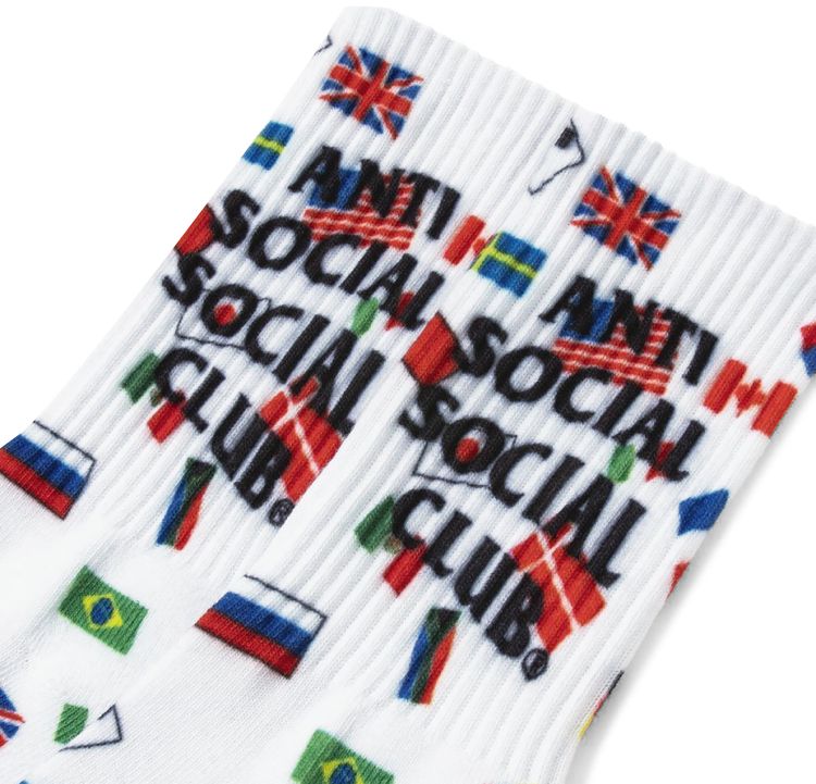 Anti Social Social Club Business Socks White