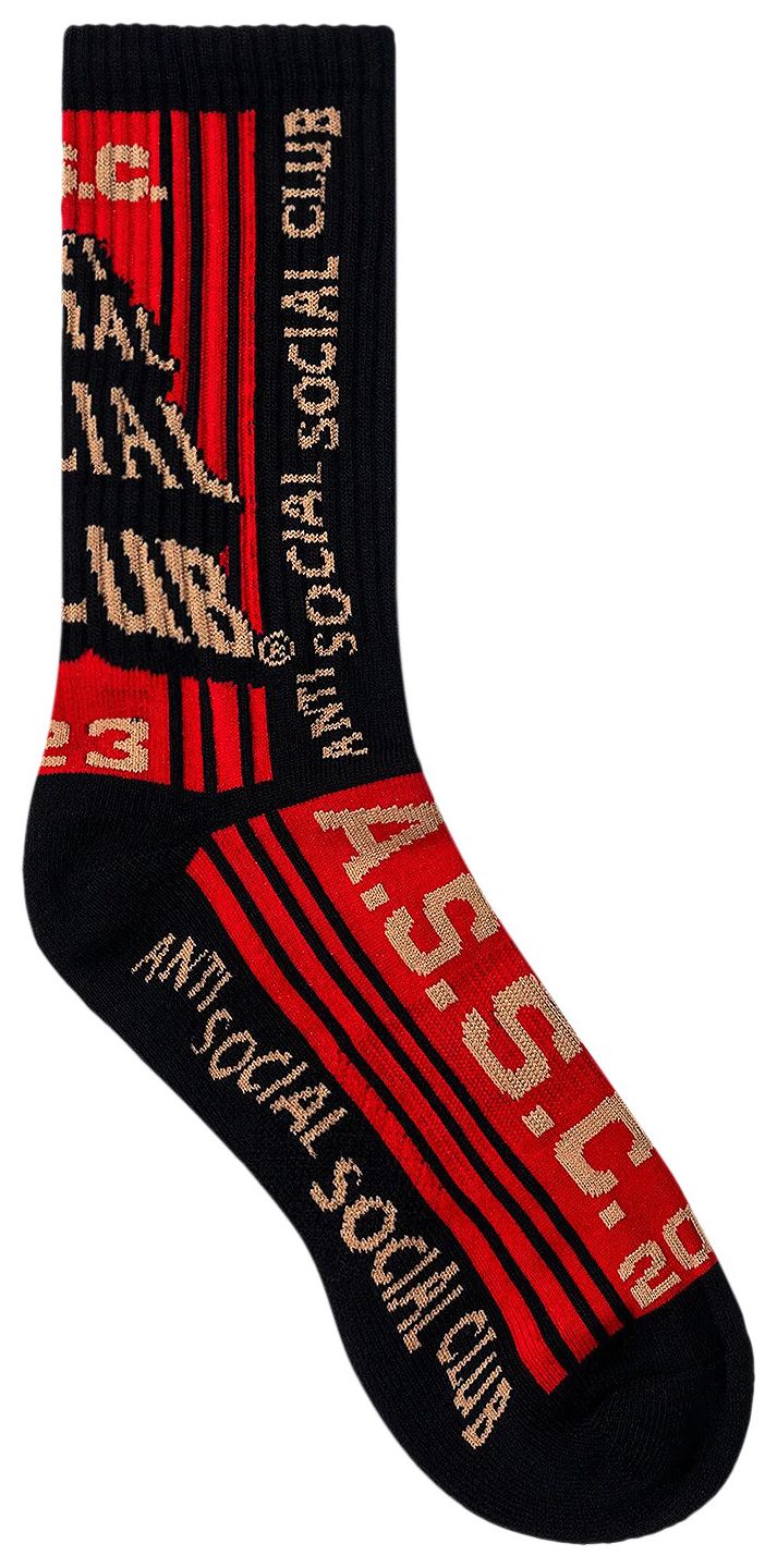 Anti Social Social Club Pack Your Things Socks BlackRed