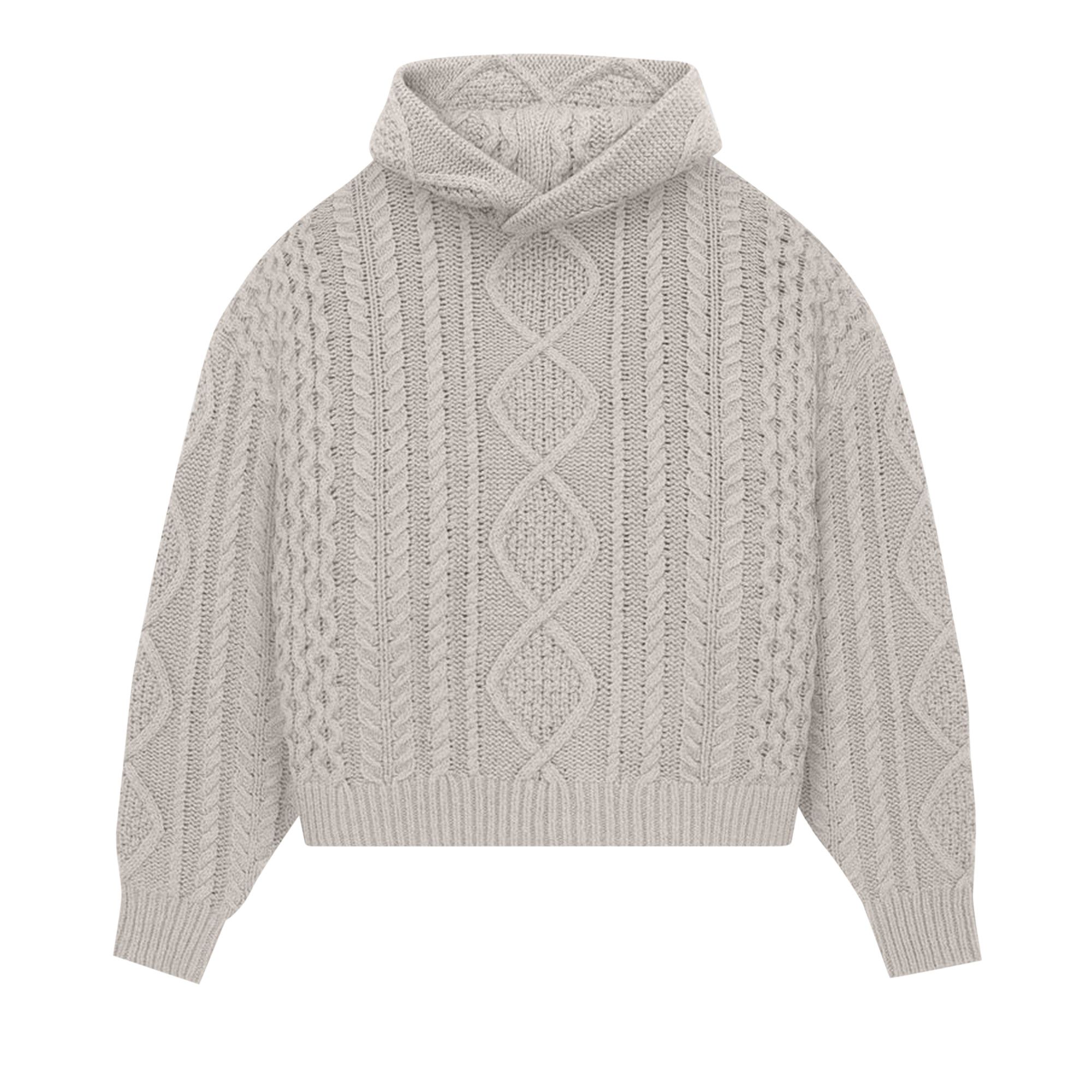 Knitted fear of god hoodie best sale