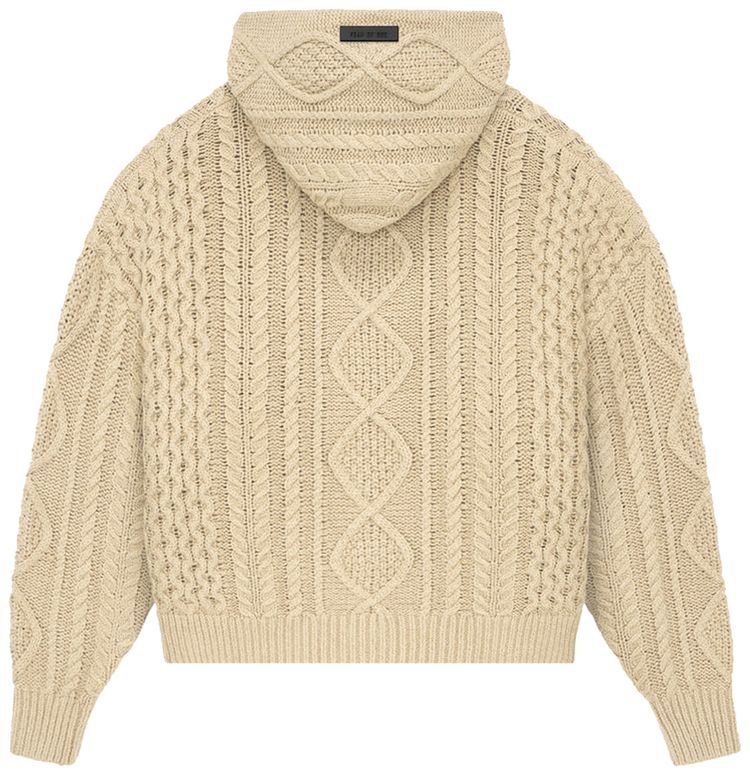 Fear of God Essentials Cable Knit Hoodie Gold Heather