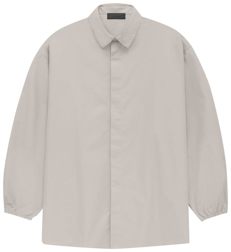 Fear of God Essentials Button Down Shirt Silver Cloud