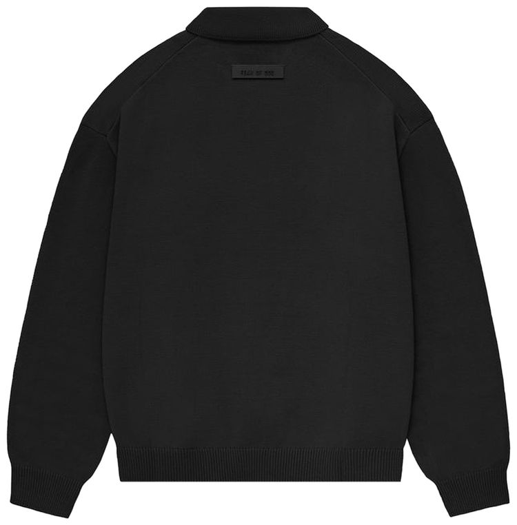 Fear of God Essentials Kids Knit Polo Jet Black