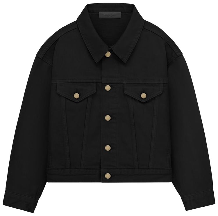 Fear of God Essentials Kids Denim Jacket Jet Black