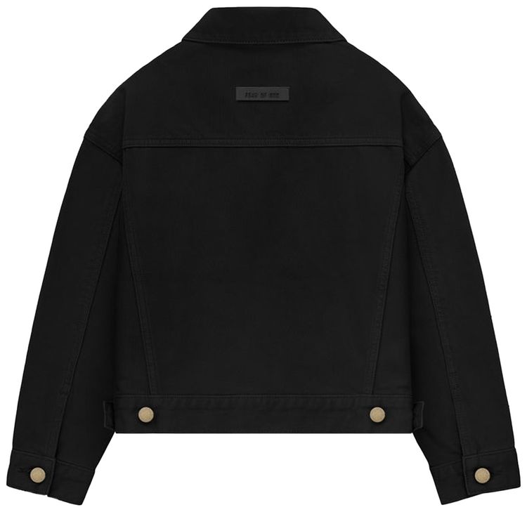 Fear of God Essentials Kids Denim Jacket Jet Black