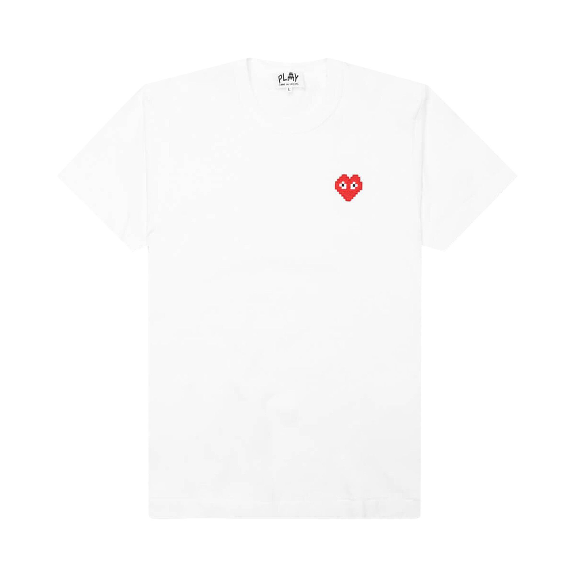 Buy Comme des Garçons PLAY x Invader Heart Tee 'Grey' - AZ T322