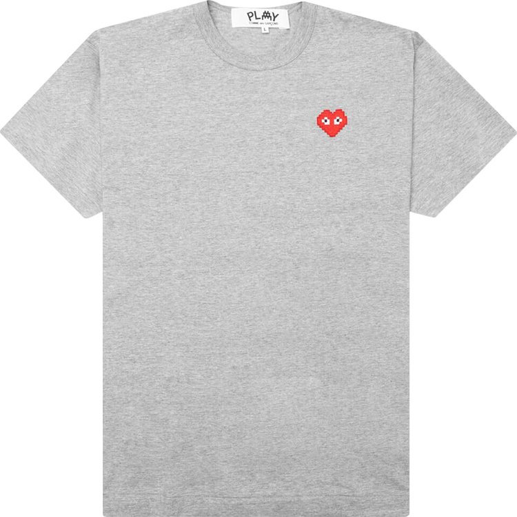 Comme des Garcons PLAY x Invader Heart Tee Grey