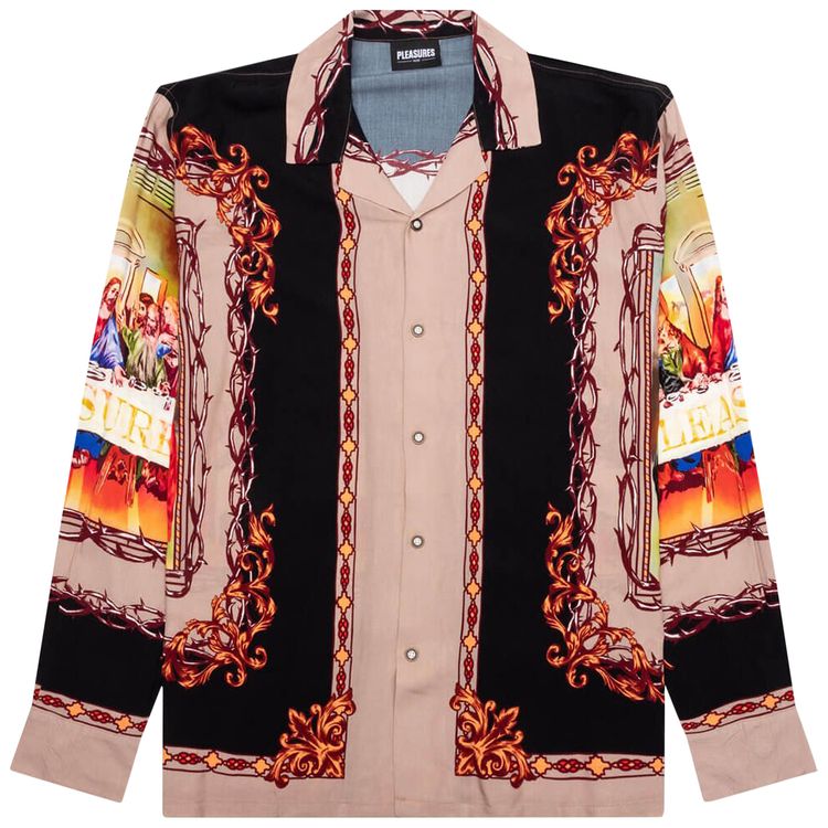 Pleasures Supper Button Down Shirt Black