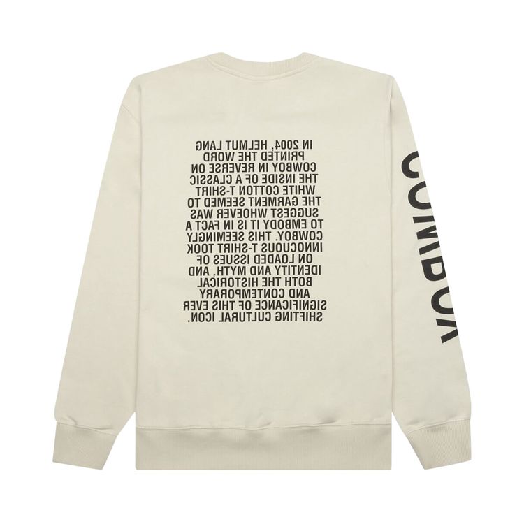 Helmut Lang Scribble Logo Crew Parchment